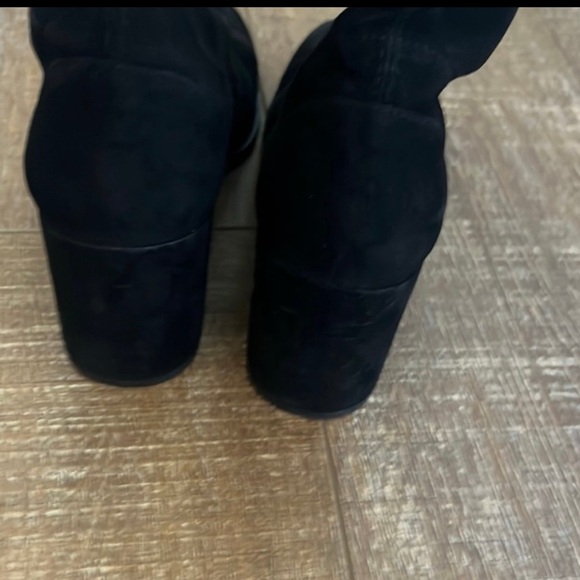 Stuart Weitzman Black Stretch Suede Yulianaland Over the Knee Boot - Picture 9 of 9